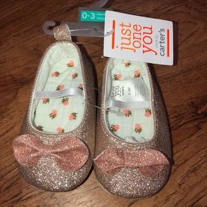 Carter’s baby girl shoes 0-3M